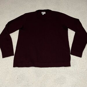 Frank and oak merino wool crewneck size medium in black cherry
